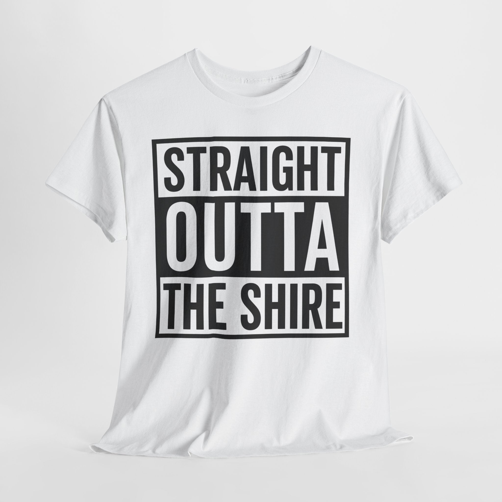 T-Shirt — "Straight Outta The Shire" Funny Hobbit Travel Tee