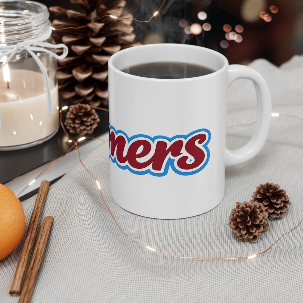 West Ham United The Hammers Ceramic Coffee Mug — Retro Script 11oz & 15oz