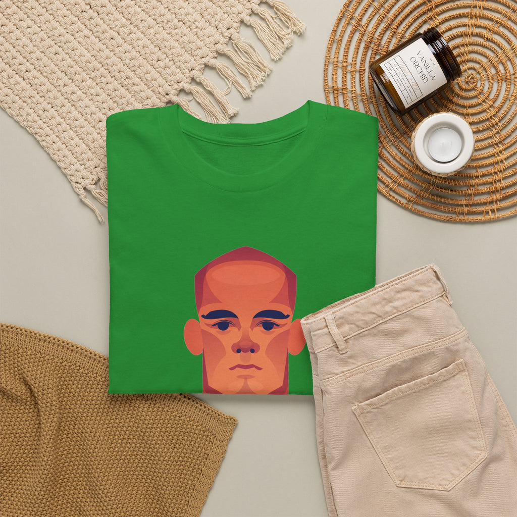 Vinny Kompany Manchester City Legend Minimalist Portrait Tee — Bold Stylized Face Graphic T-Shirt