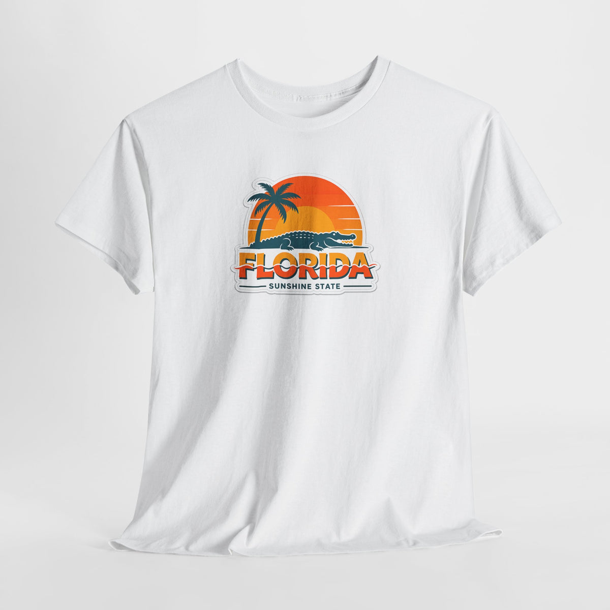 Florida Sunshine State T-Shirt — Retro Palm Sunset Graphic Tee
