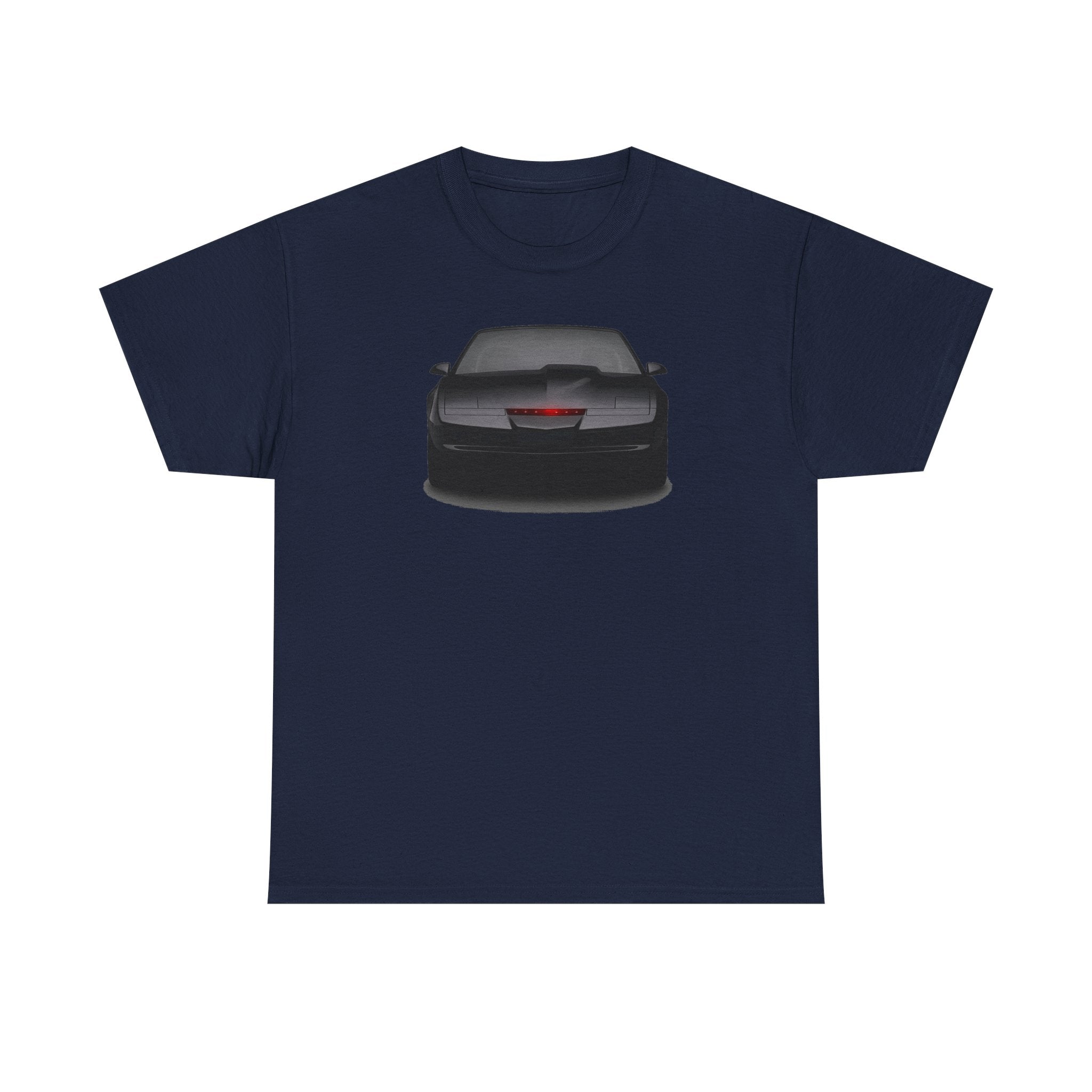 KITT-Inspired Retro Sports Car Tee — Front View Knight Rider Car Graphic Shirt
