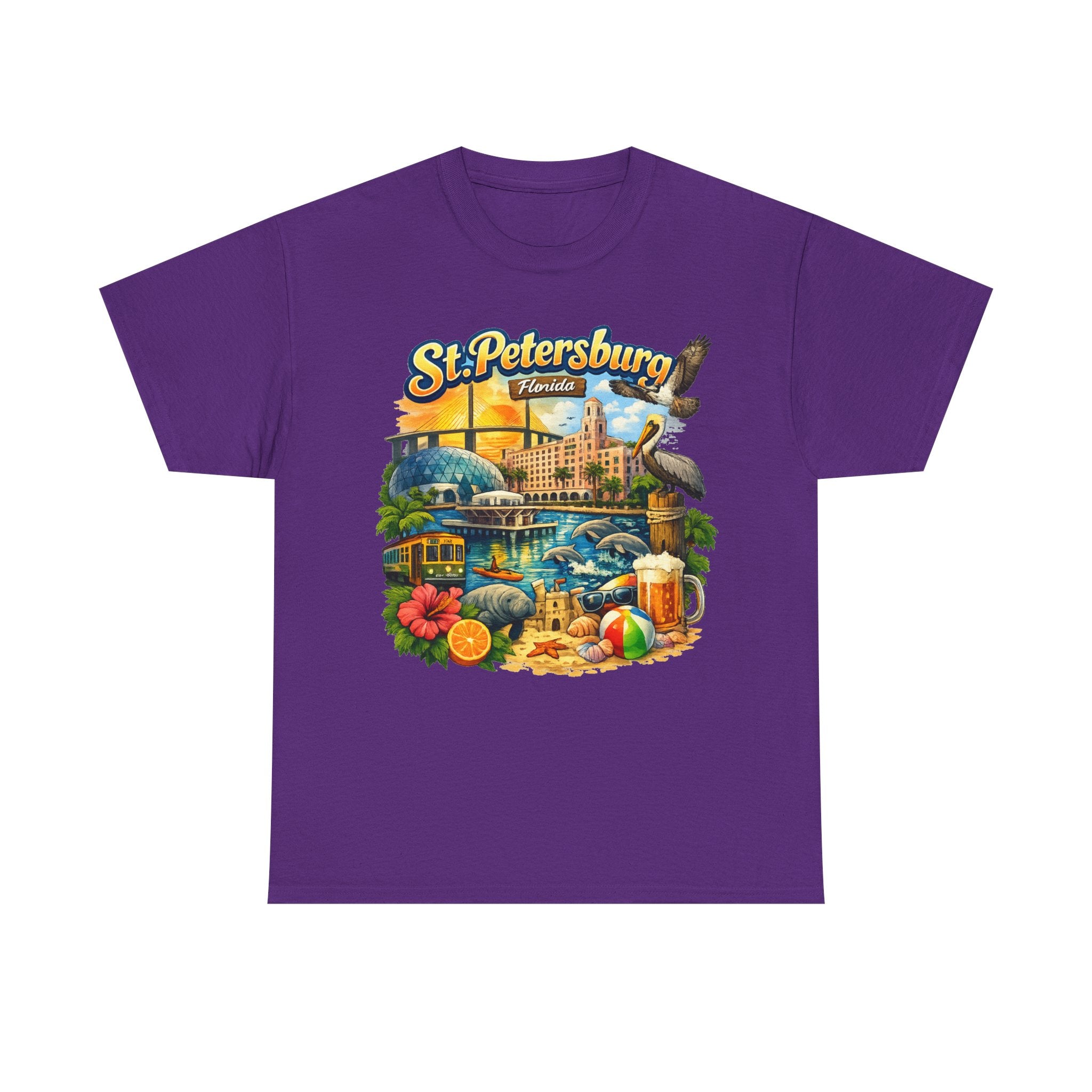 St. Petersburg Florida Retro Beach Scene T-Shirt
