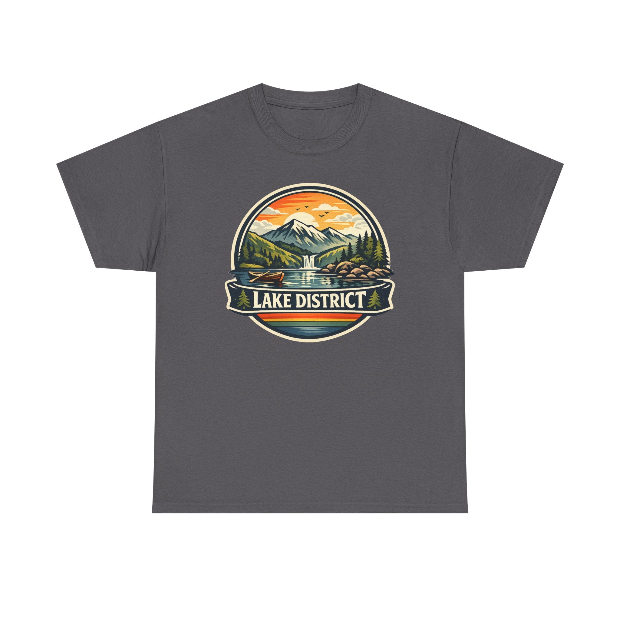 Lake District Graphic Tee — Scenic Mountain & Lake Camping Shirt