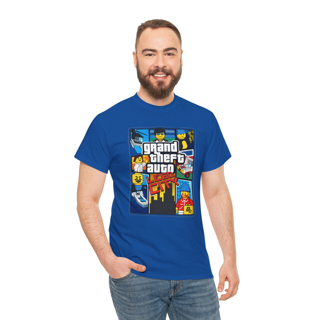 GTA Lego City Retro Block-Style 'Grand Theft Auto' Graphic Tee