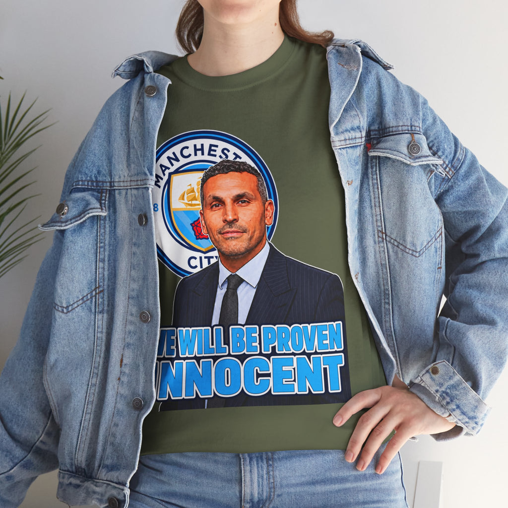 Manchester City “We Will Be Proven Innocent” Fan Cotton T-Shirt
