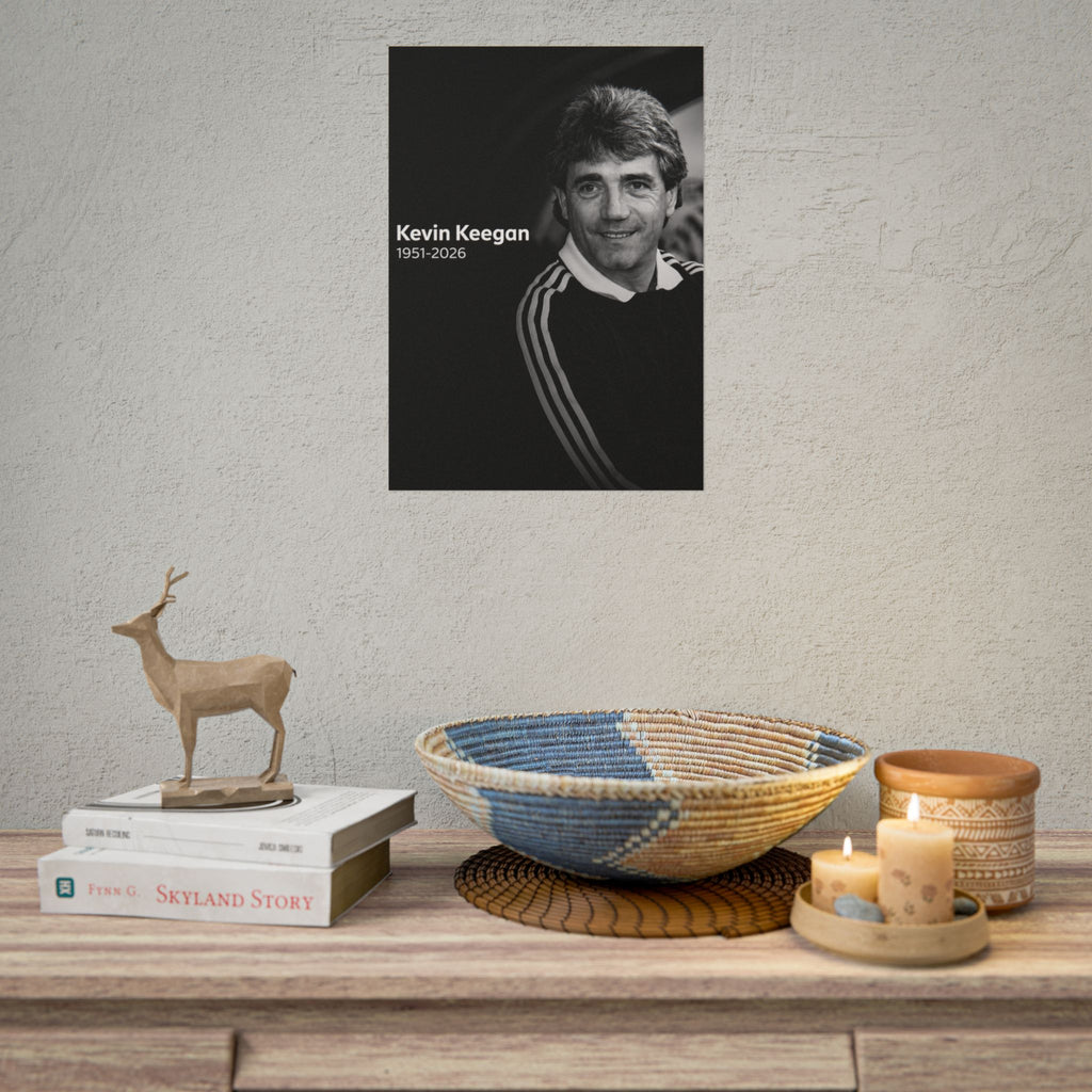 Kevin Keegan Memorial Sports Portrait Poster – "Kevin Keegan 1951–2026"