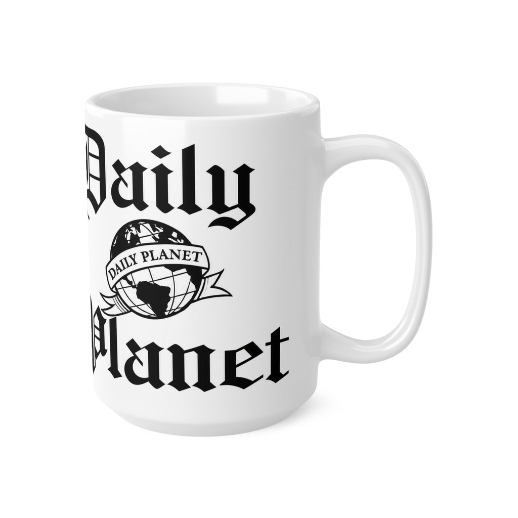 Daily Planet Logo Coffee Mug — Retro Newsroom 11oz/15oz Ceramic