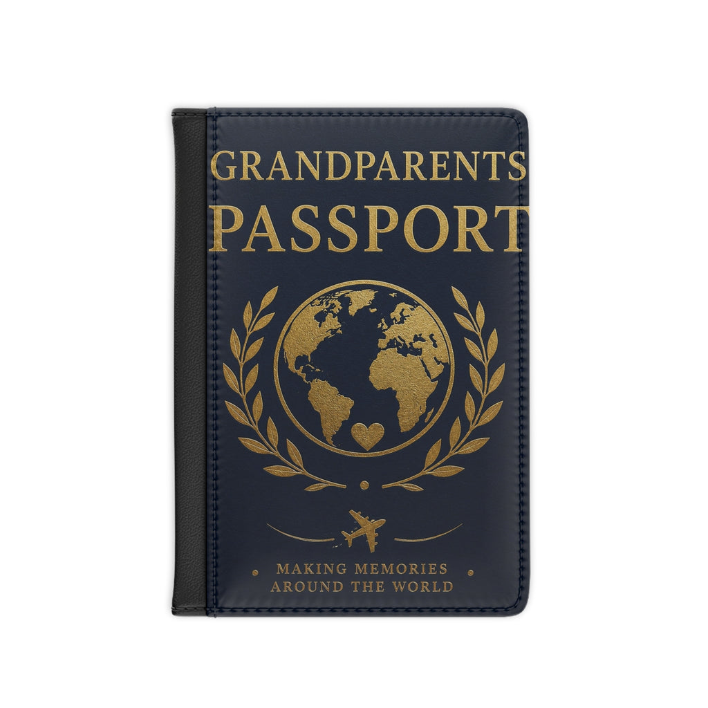 Grandparents Passport Cover — 'Grandparents Passport: Making Memories Around the World' Travel Wallet