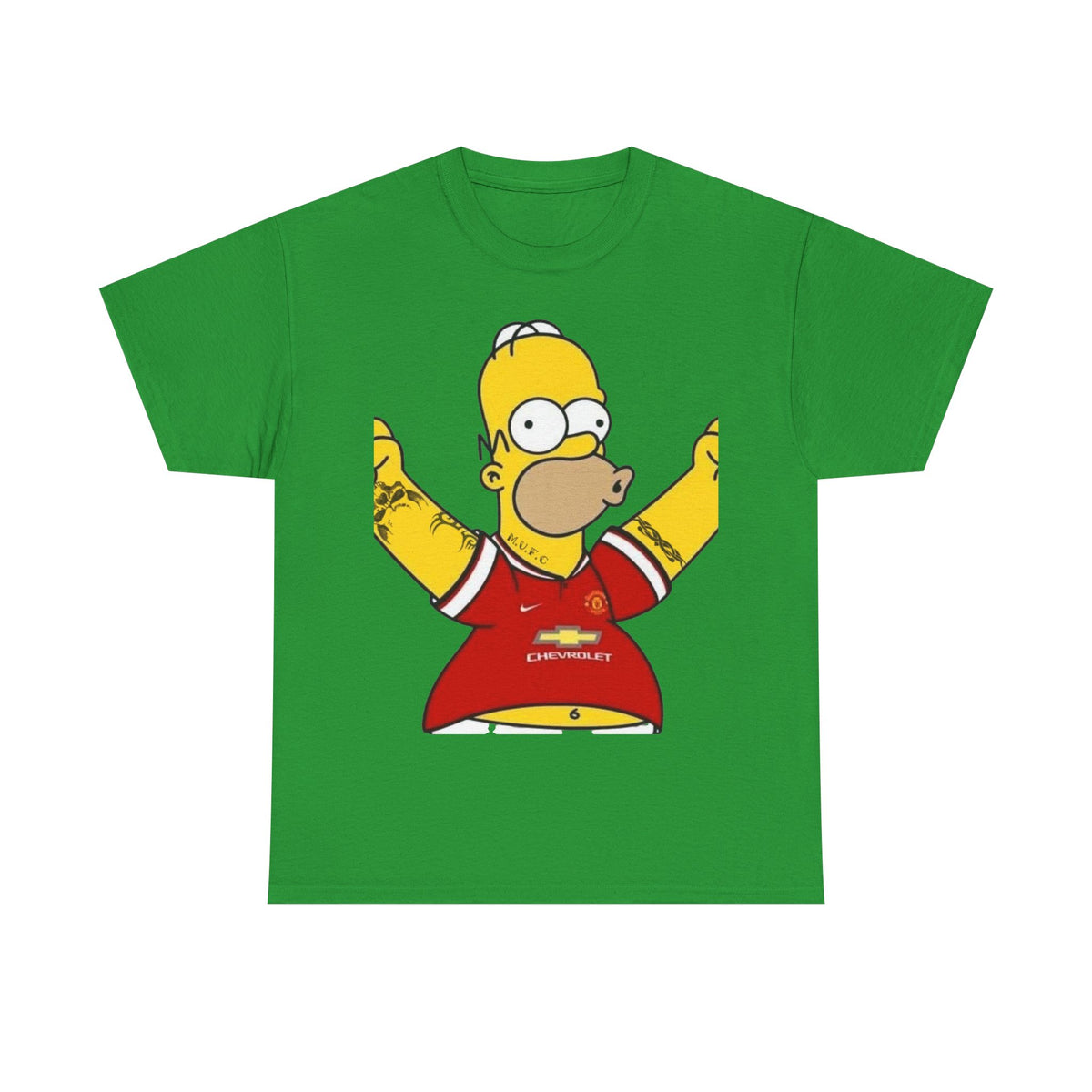 Homer Simpson Manchester Fan T-Shirt — Cartoon Football Supporter Tee