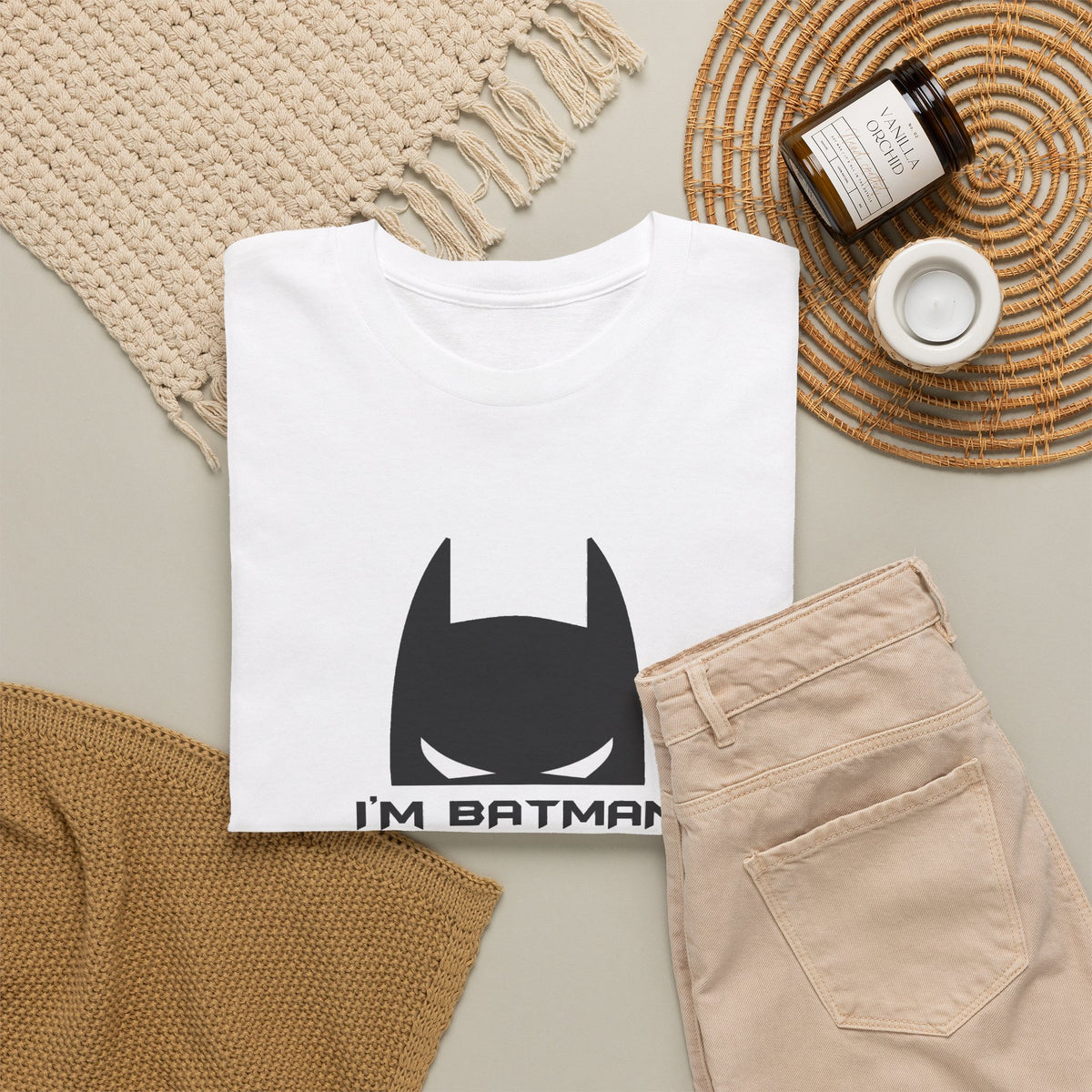 I'm Batman Graphic Tee — Funny Superhero Mask T-Shirt