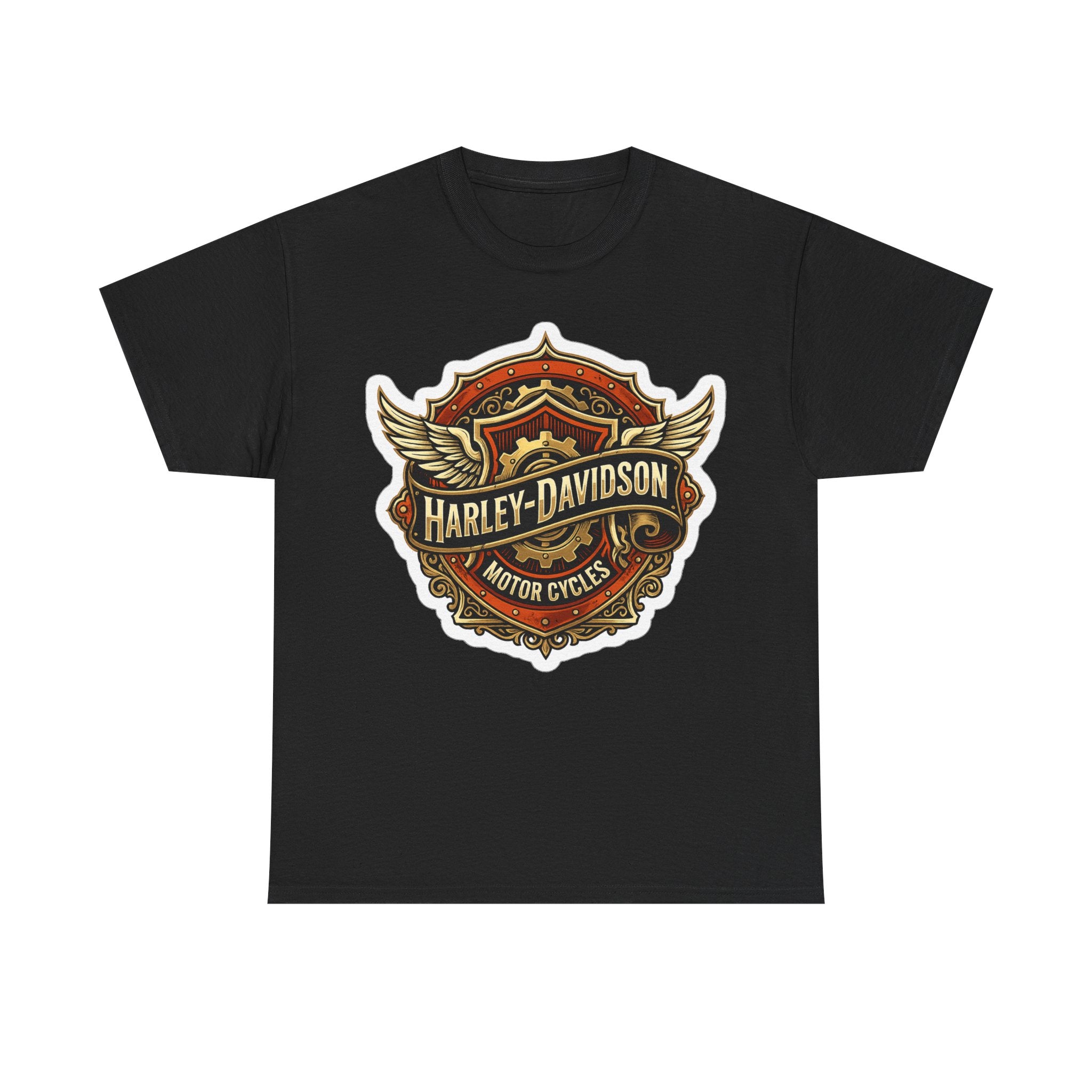 Harley-Davidson Flame Skull Inspired Cotton T-Shirt