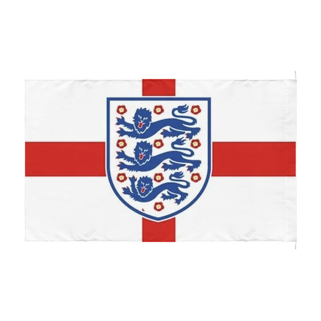 England Three Lions Double-Sided Flag — St. George Cross Football Fan Banner