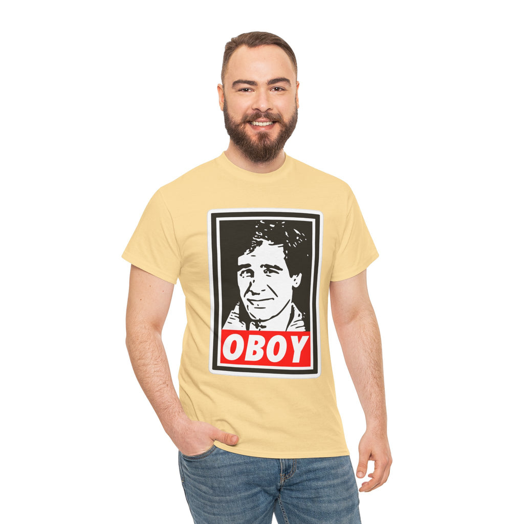 Oboy Quantum Leap Graphic Tee — Retro Pop Art Portrait T‑Shirt