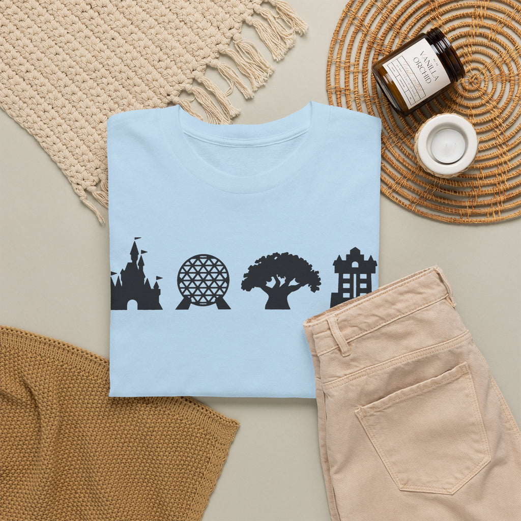 WDW theme parks Silhouettes Unisex Heavy Cotton Tee