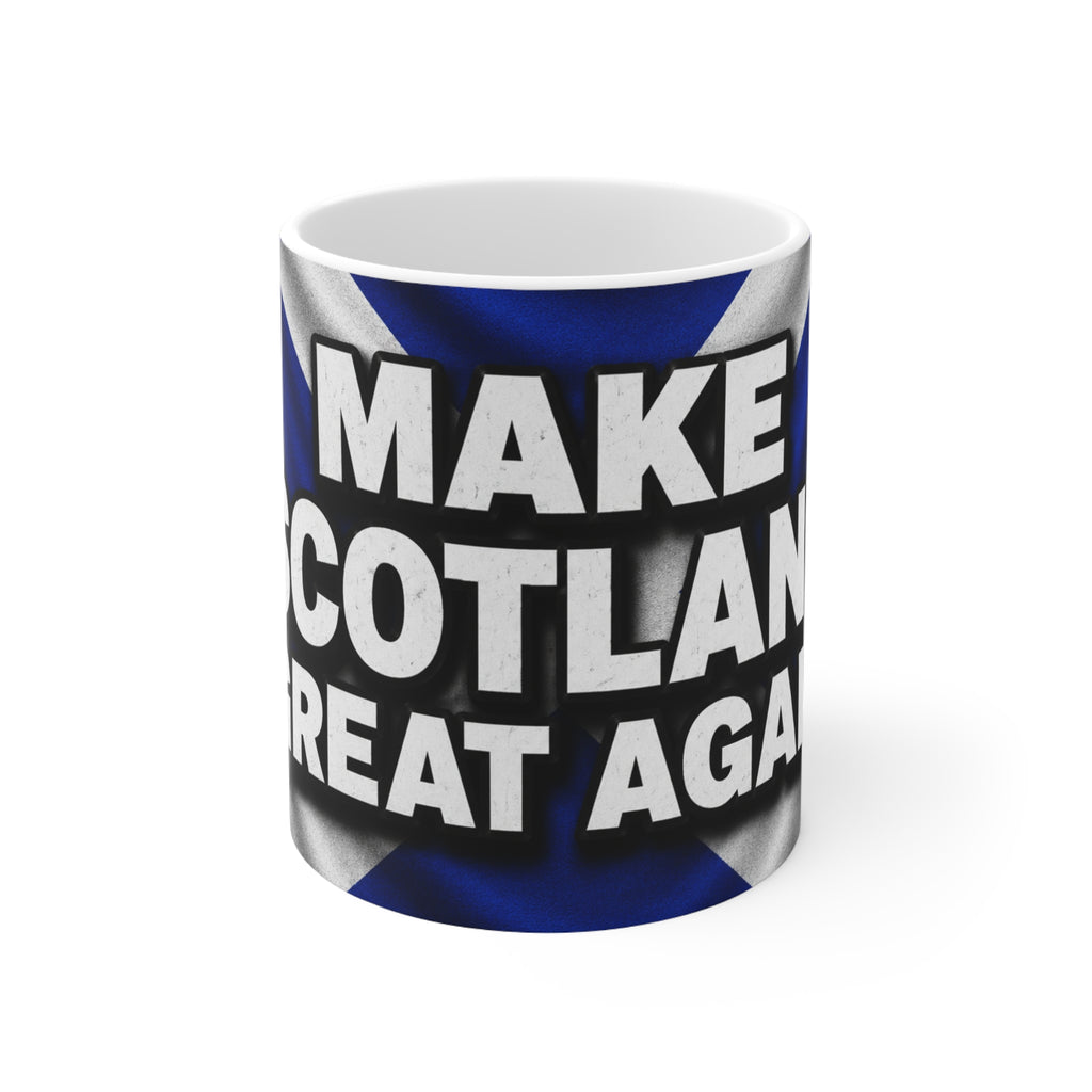 Make Scotland Great Again Ceramic Coffee Mug — Scottish Flag 11oz & 15oz