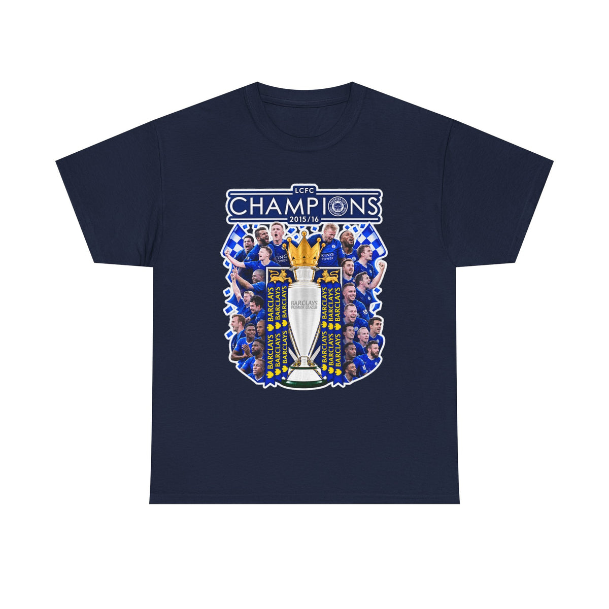 Leicester City 2015/2016 Champions Trophy Soccer T-Shirt — Team Victory Graphic Tee