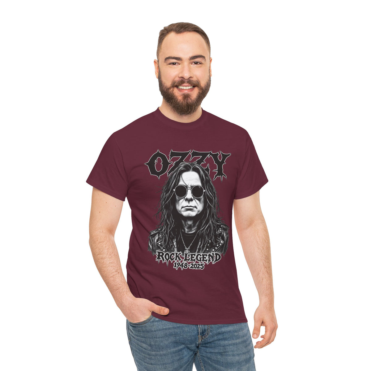 Rock Legend Graphic Tee — "Ozzy" Memorial 1948–2025