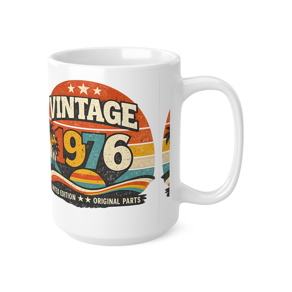 Vintage 1976 Coffee Mug — Retro Sunset Palm 11oz/15oz