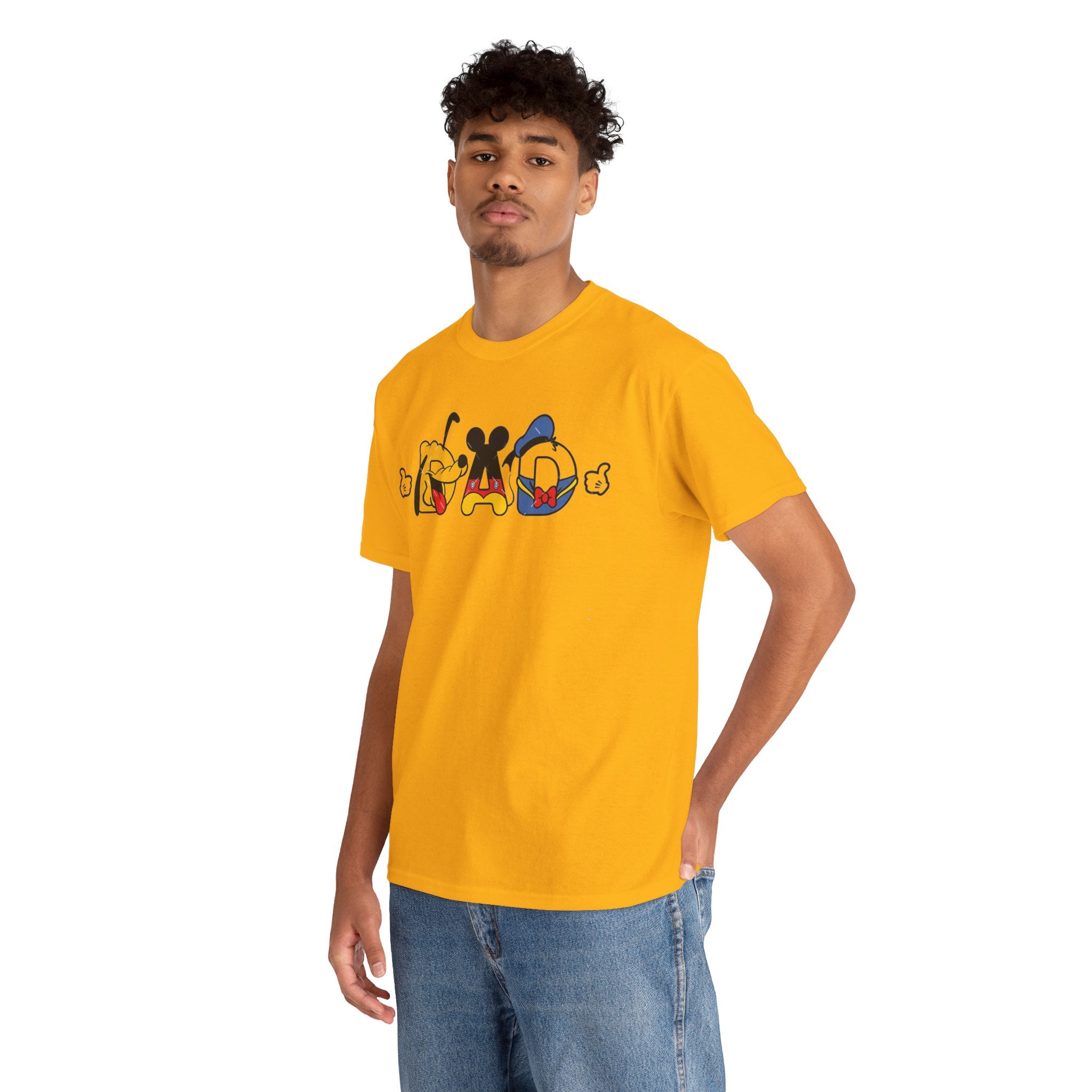 Disney Dad Character Graphic Tee — Playful Colorful Character Icons T-Shirt