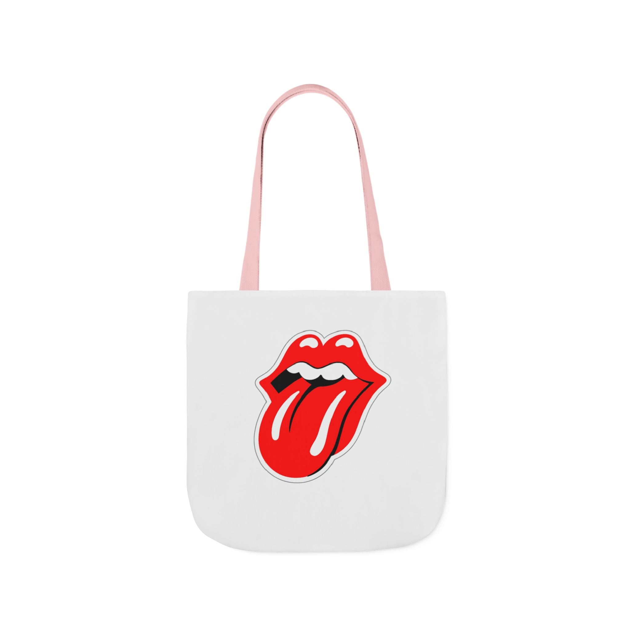 Rock & Roll Tongue Canvas Tote Bag — Retro Lip Graphic