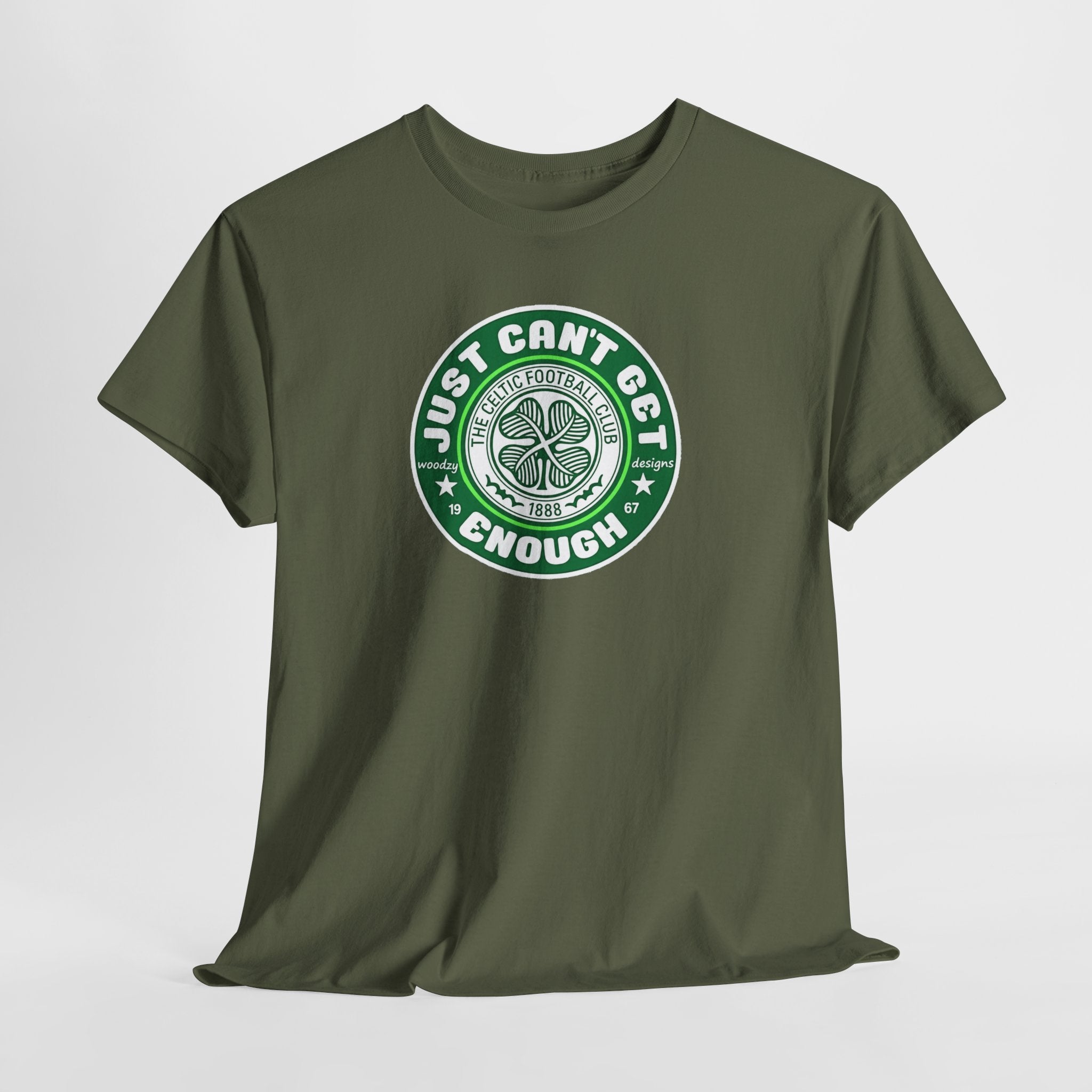 Celtic T-Shirt — "Just Can't Get Enough" Green Shamrock St. Patrick's Day Tee