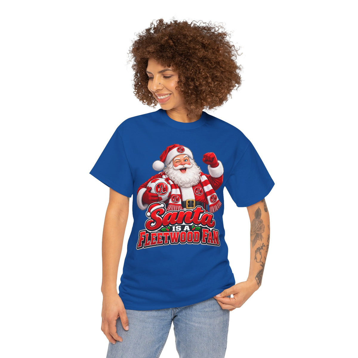 Santa Is a Fleetwood Fan Cotton T-Shirt