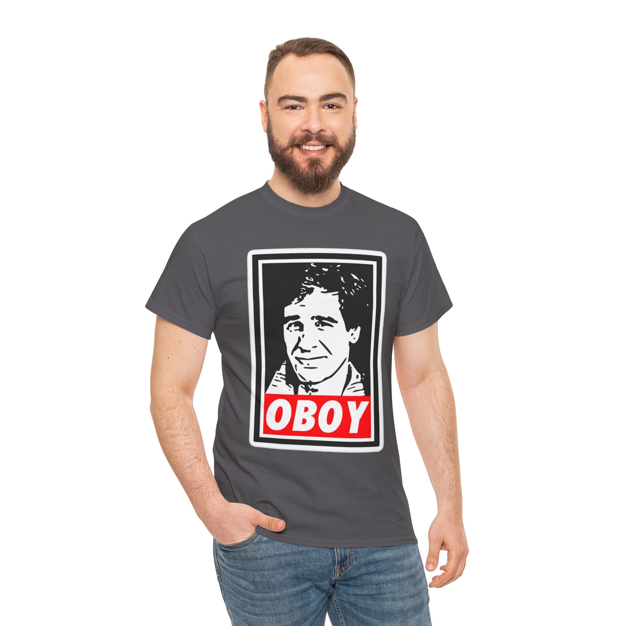 Oboy Quantum Leap Graphic Tee — Retro Pop Art Portrait T‑Shirt