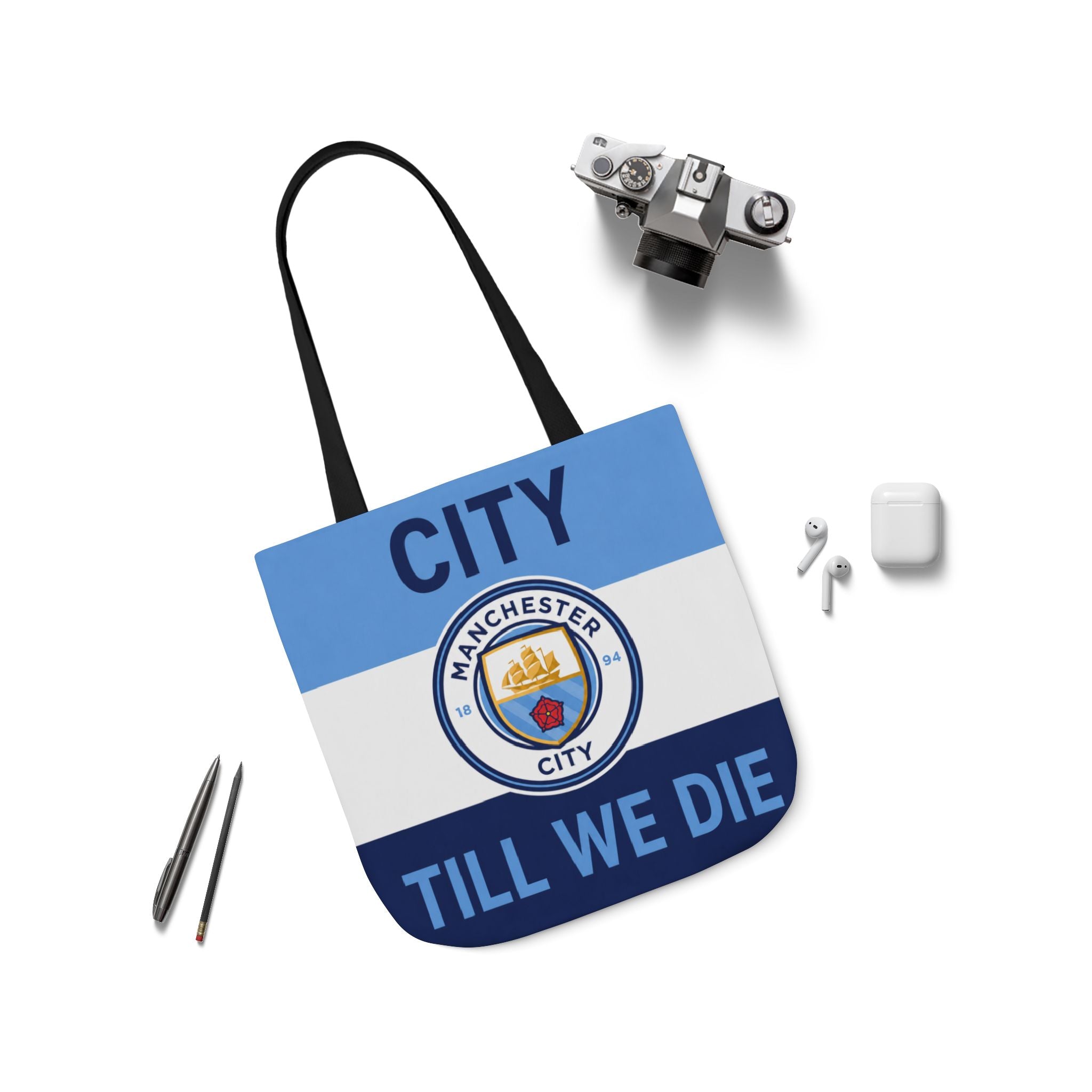 City Till We Die Unofficial Canvas Tote Bag — Manchester Football Fan Bag