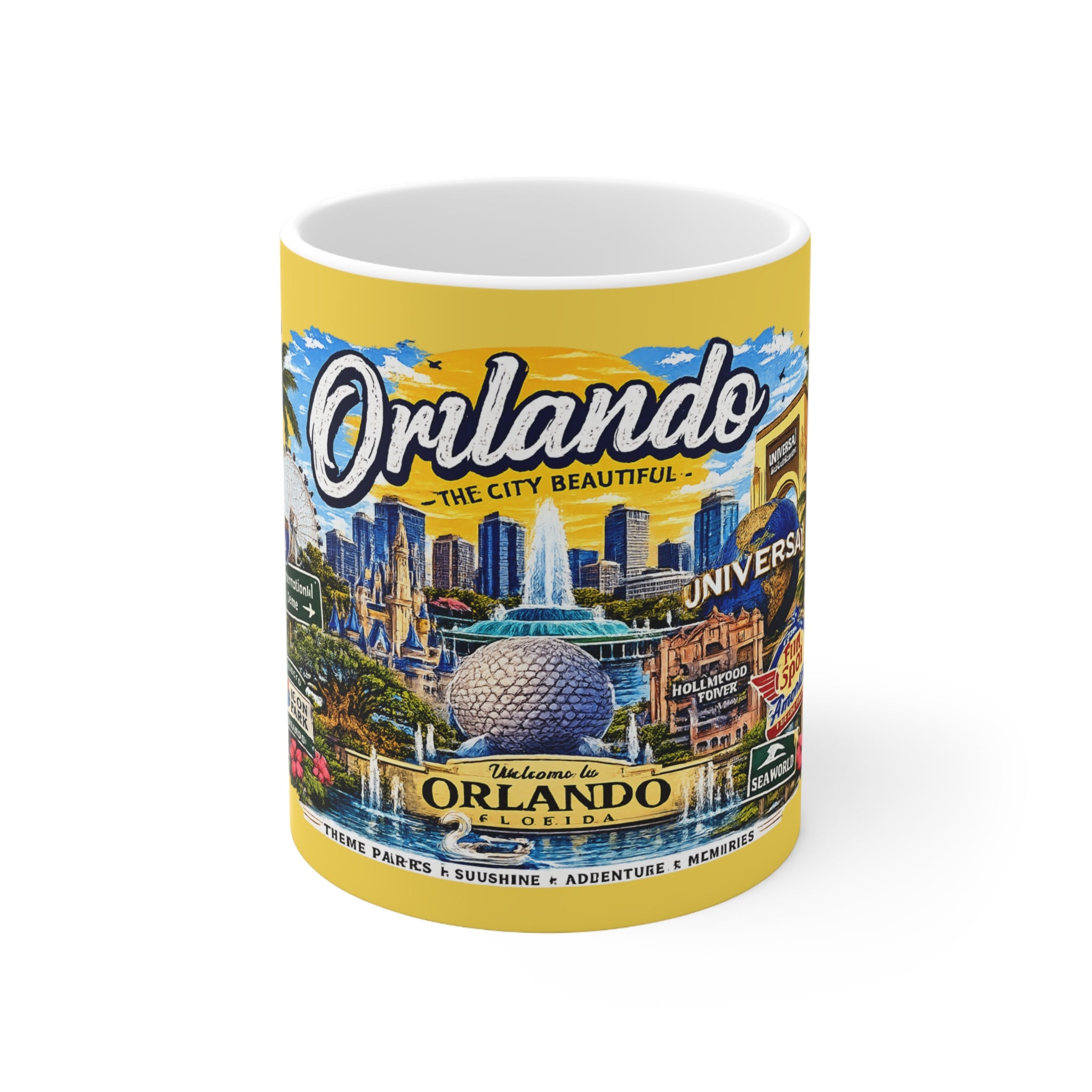 Orlando Souvenir Coffee Mug — ‘Orlando The City Beautiful’ 11oz & 15oz Ceramic