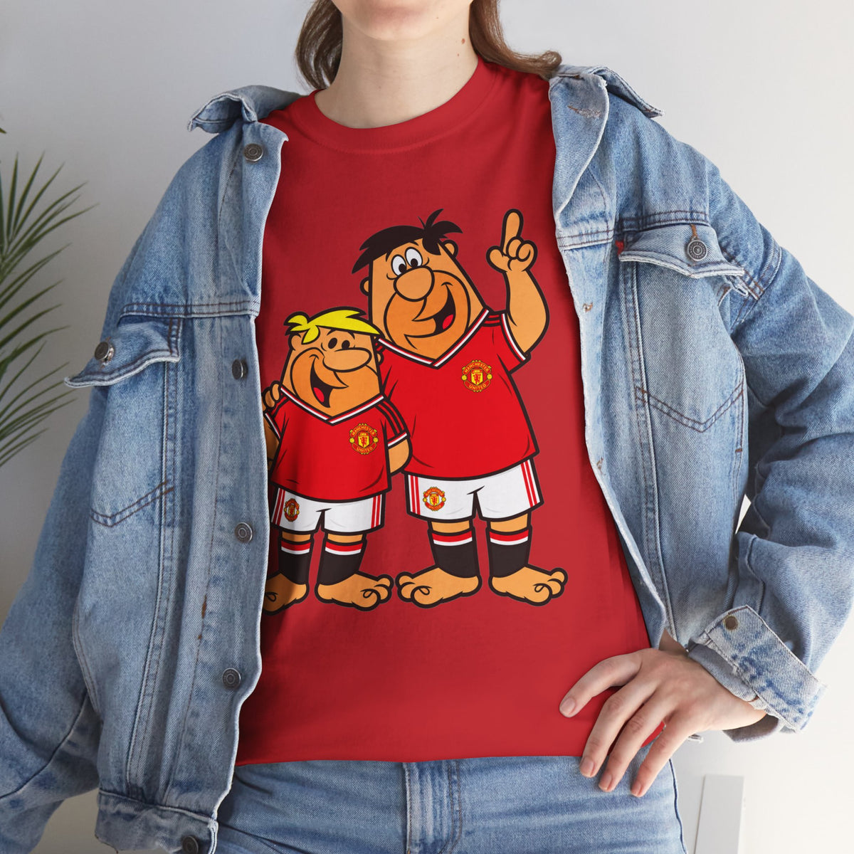 Manchester United The Flintstones Cartoon Football Fans T-Shirt