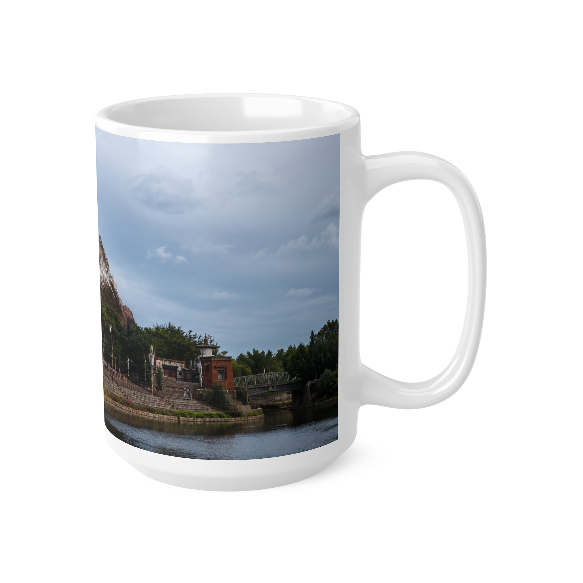 Everest Ride at Animal Kingdom Ceramic Coffee Mug — Scenic Snow-Capped Peak, 11oz & 15oz