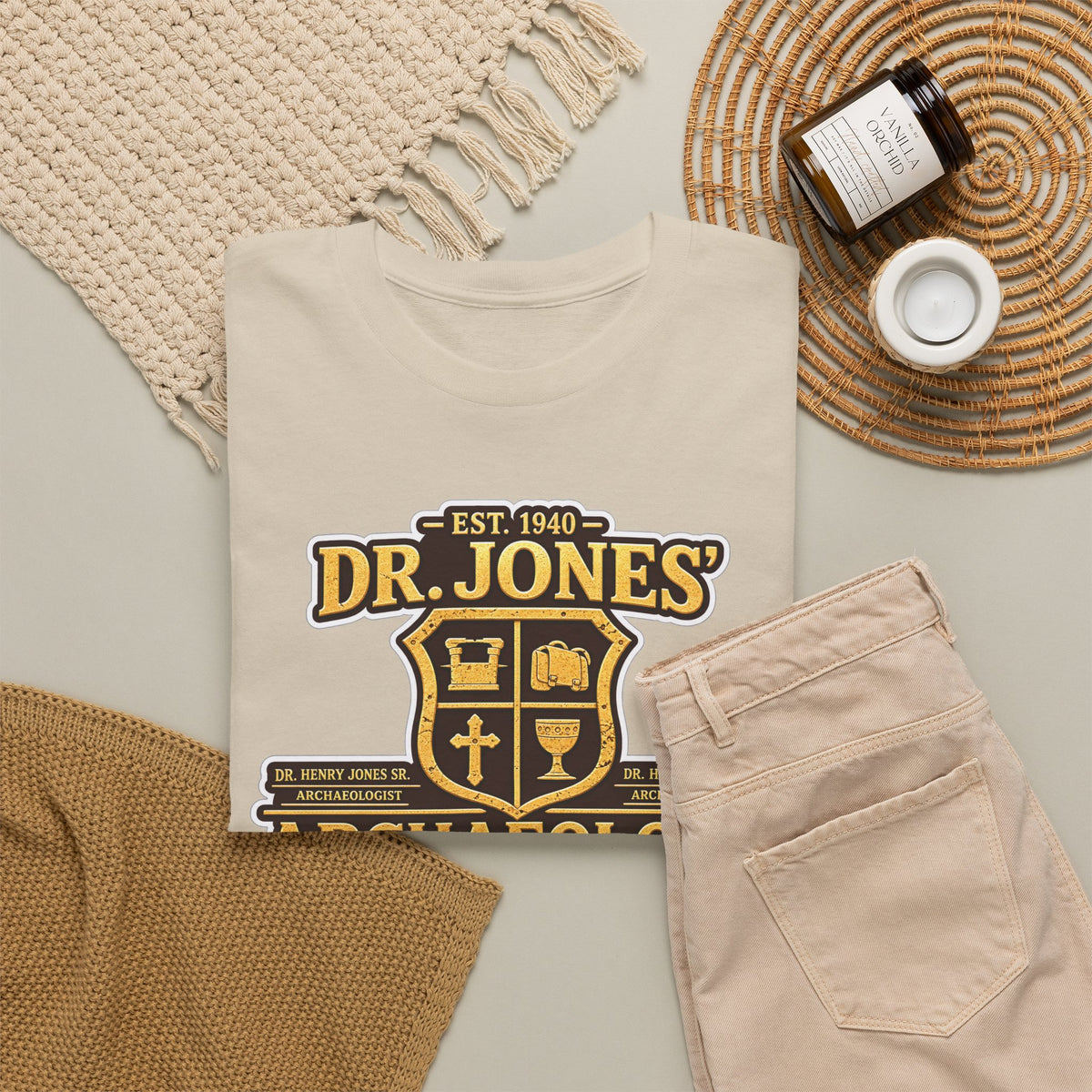 Dr. Jones Archaeology Vintage Adventure Cotton T-Shirt