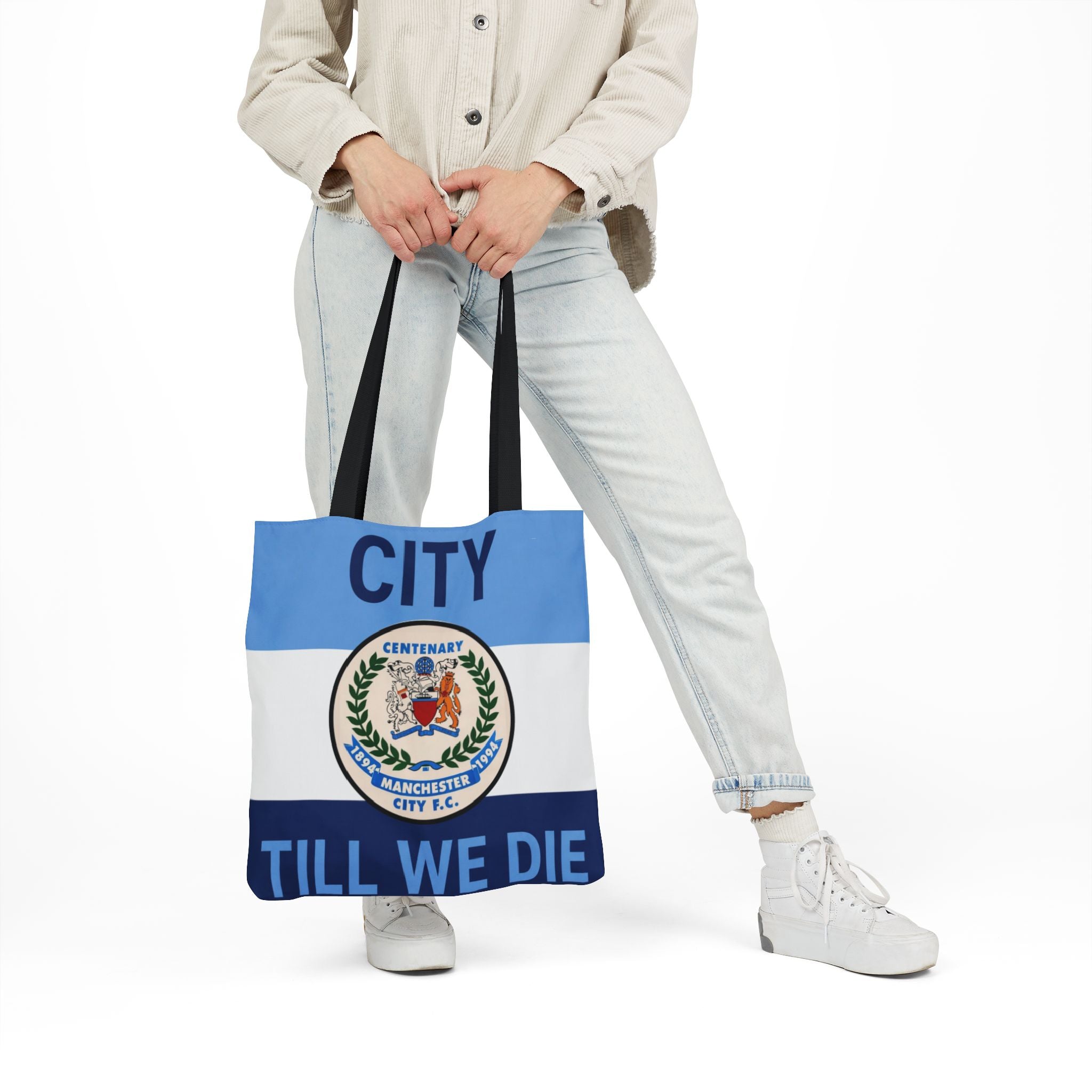 City Till We Die Canvas Tote Bag — Football Fan Flag Tote