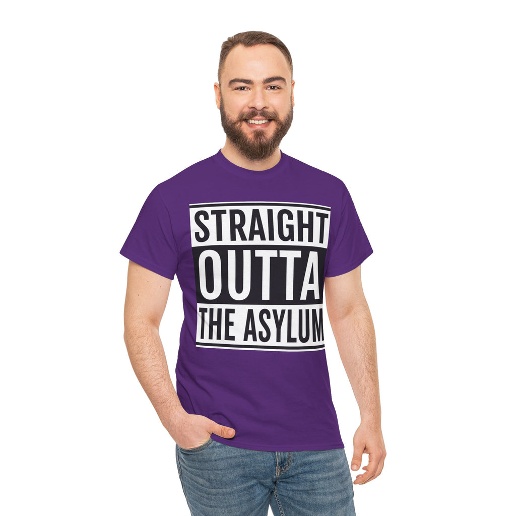 Straight Outta the Asylum T-Shirt – Graphic Statement Tee