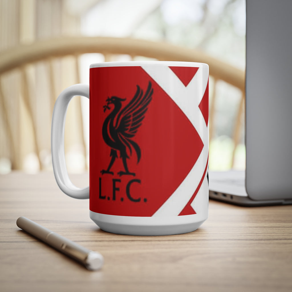 Liverpool FC Ceramic Coffee Mug — Red Crest 11oz & 15oz