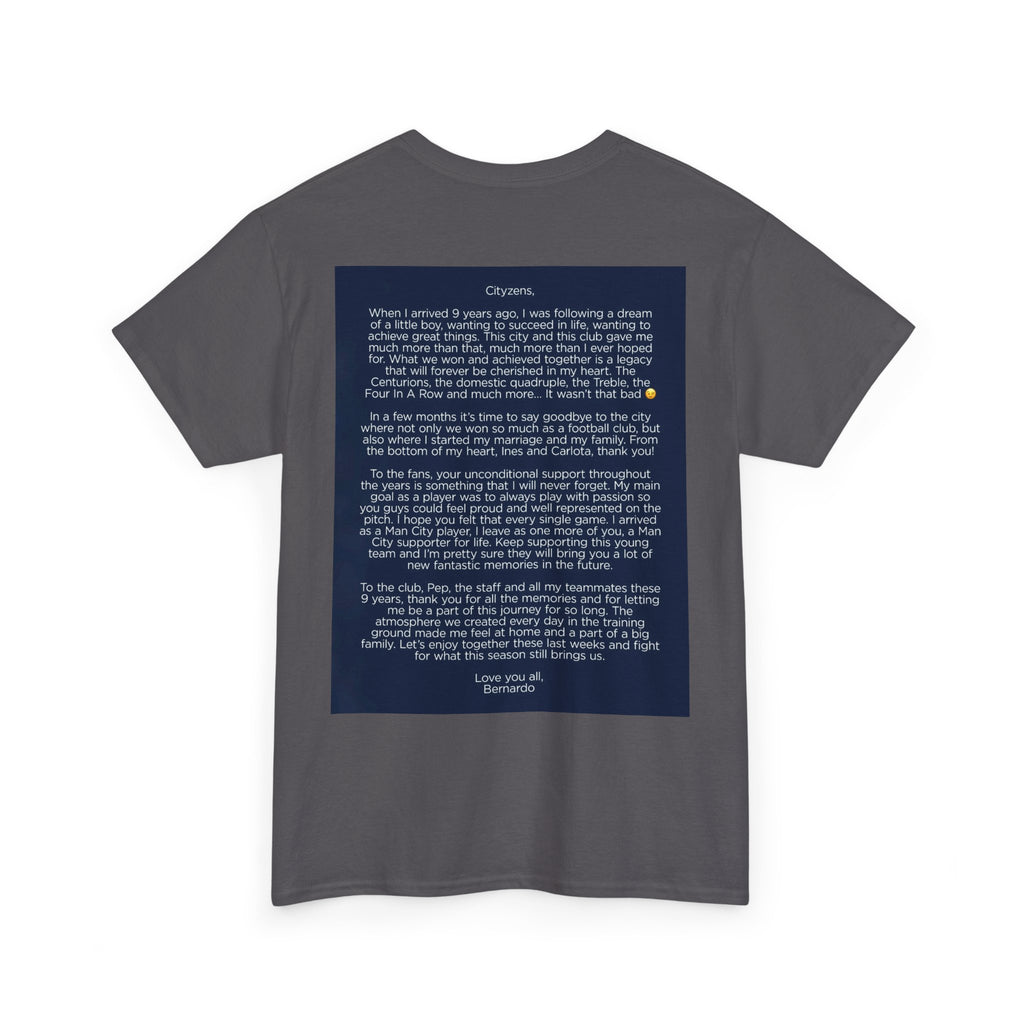 Bernardo Silva Tribute Tee – Inspirational Letter & Celebrating Goal Moment