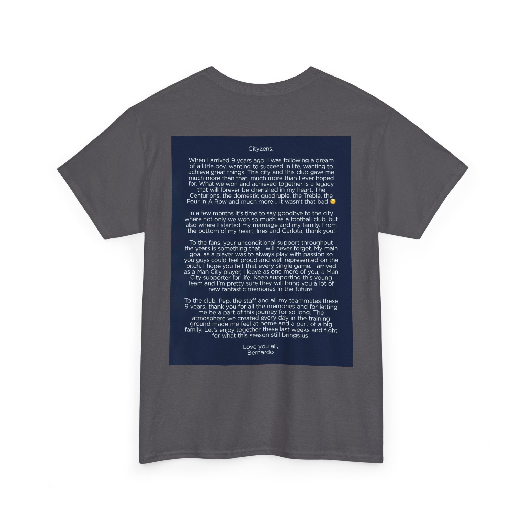 Bernardo Silva Tribute Tee – Inspirational Letter & Celebrating Goal Moment