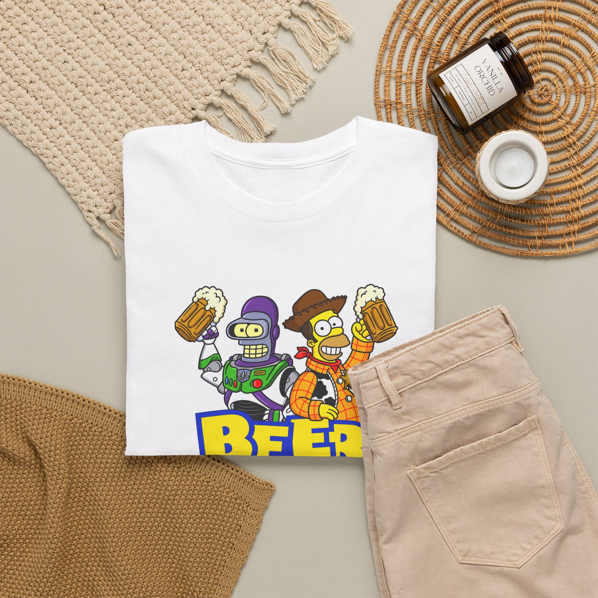 Beer Story T-Shirt — Funny Cartoon Beer Buddies Graphic Tee