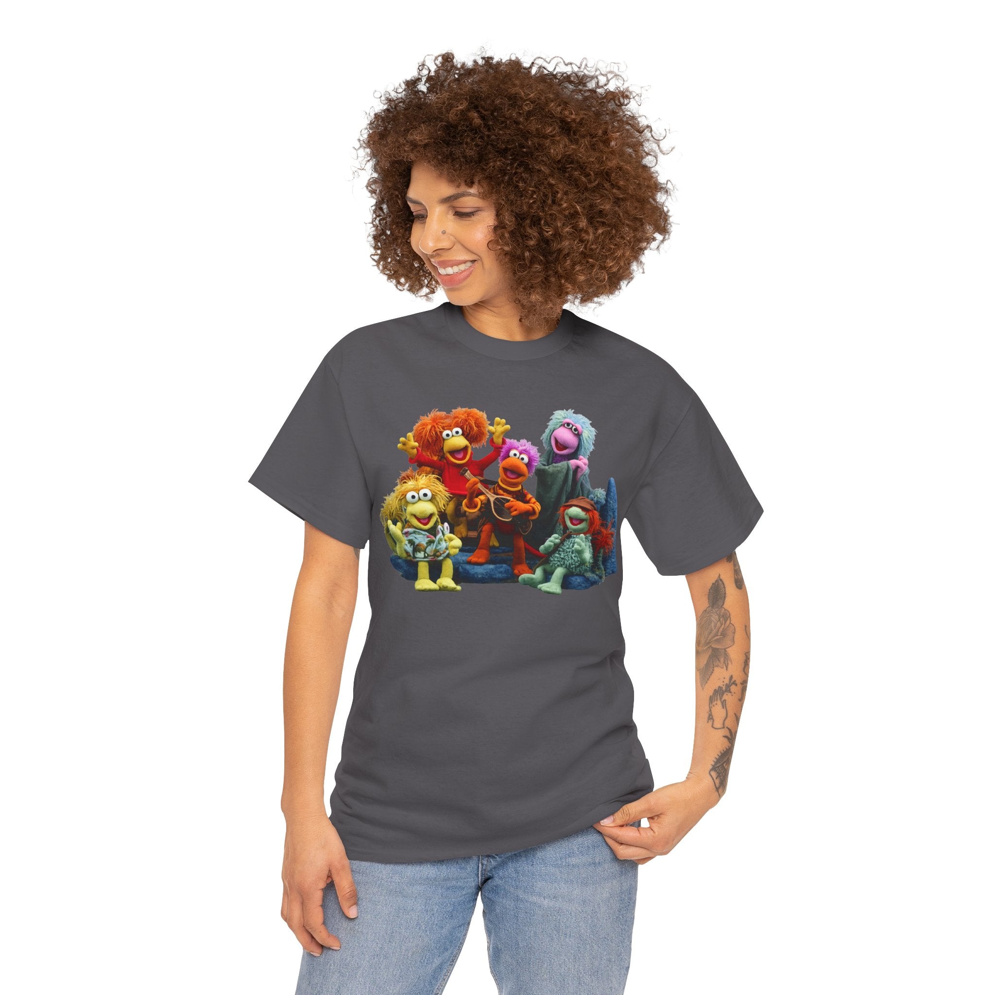 Fraggle Rock Muppet Crew Graphic Tee — Vintage Puppet Group T-Shirt