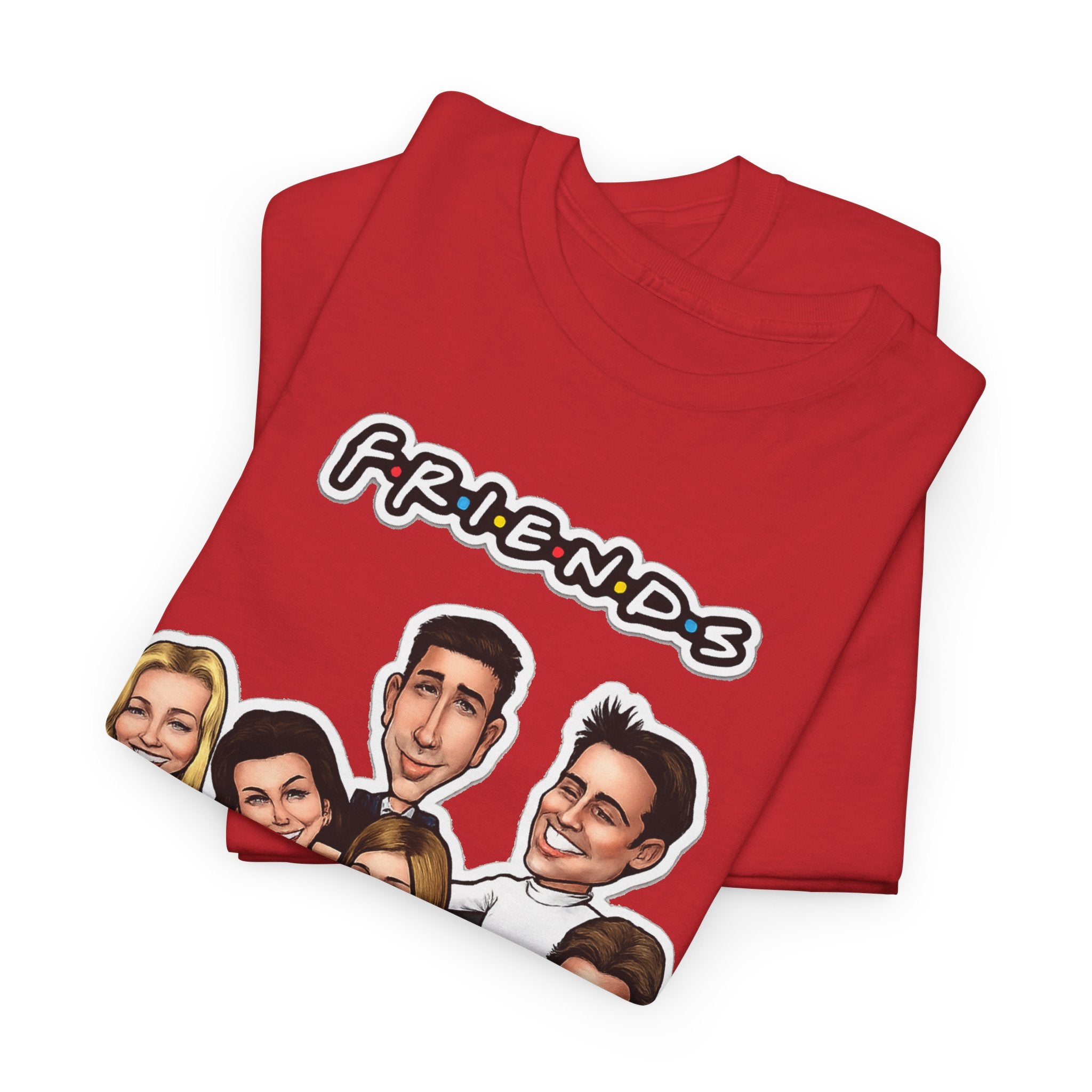 Friends TV Show Cartoon Cast T-Shirt — Iconic Couch Graphic Tee