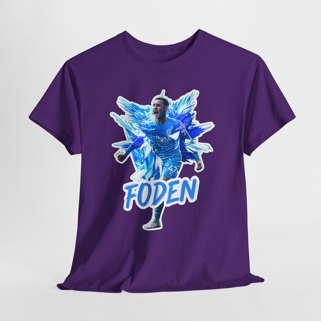 Phil Foden Manchester City Soccer T‑Shirt — Blue Graphic Football Fan Tee