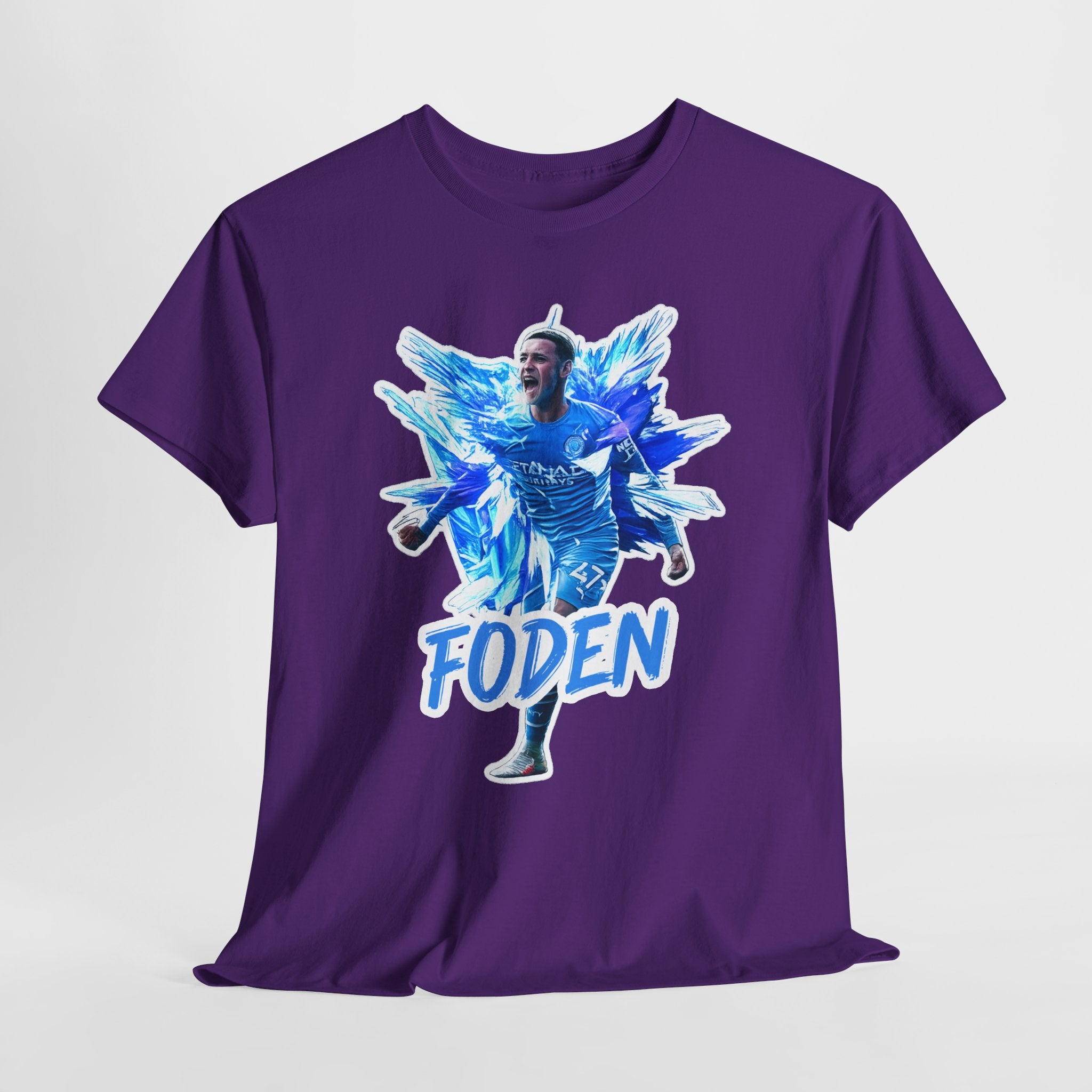 Phil Foden Manchester City Soccer T‑Shirt — Blue Graphic Football Fan Tee