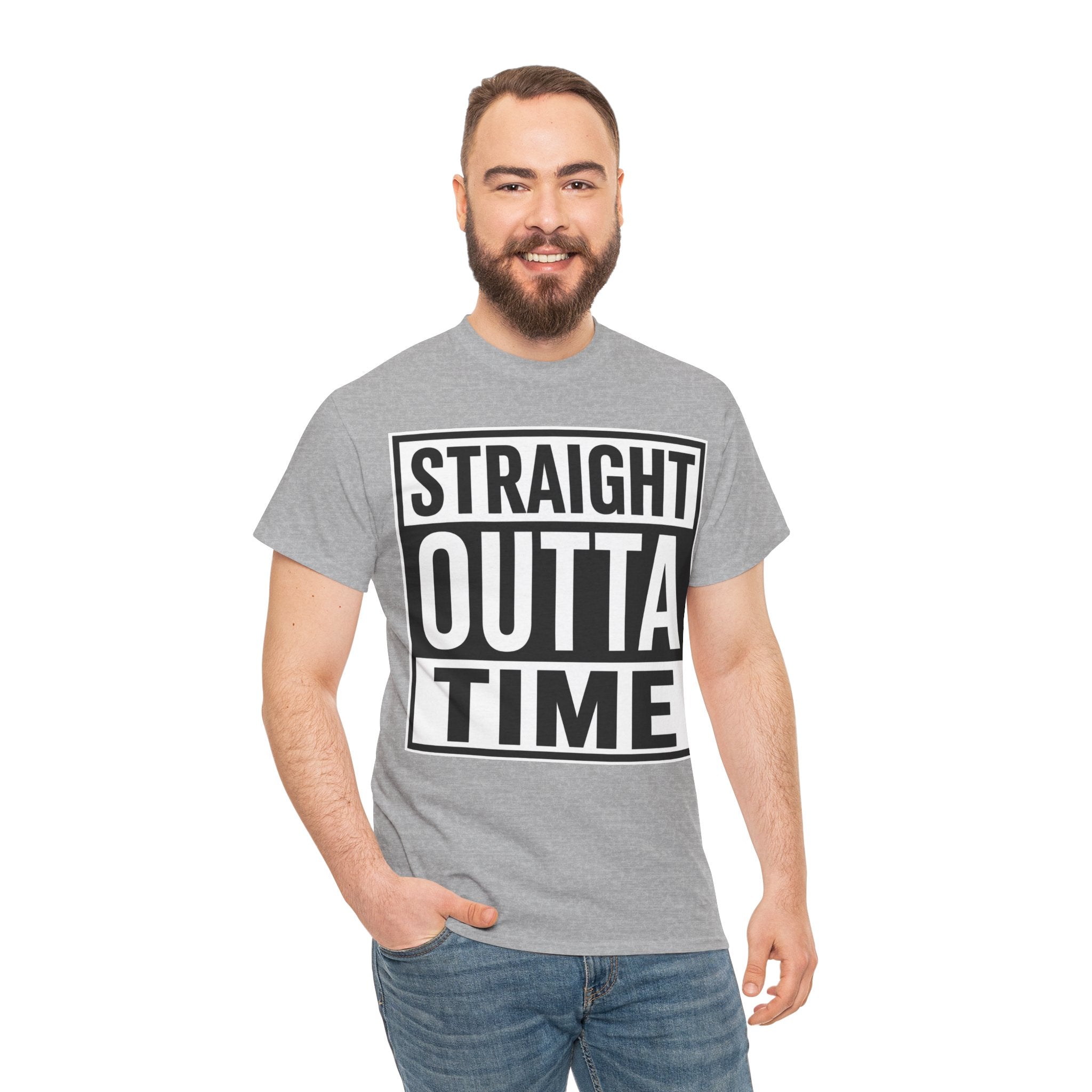 Straight Outta Time T-Shirt — Funny Retro Text Tee