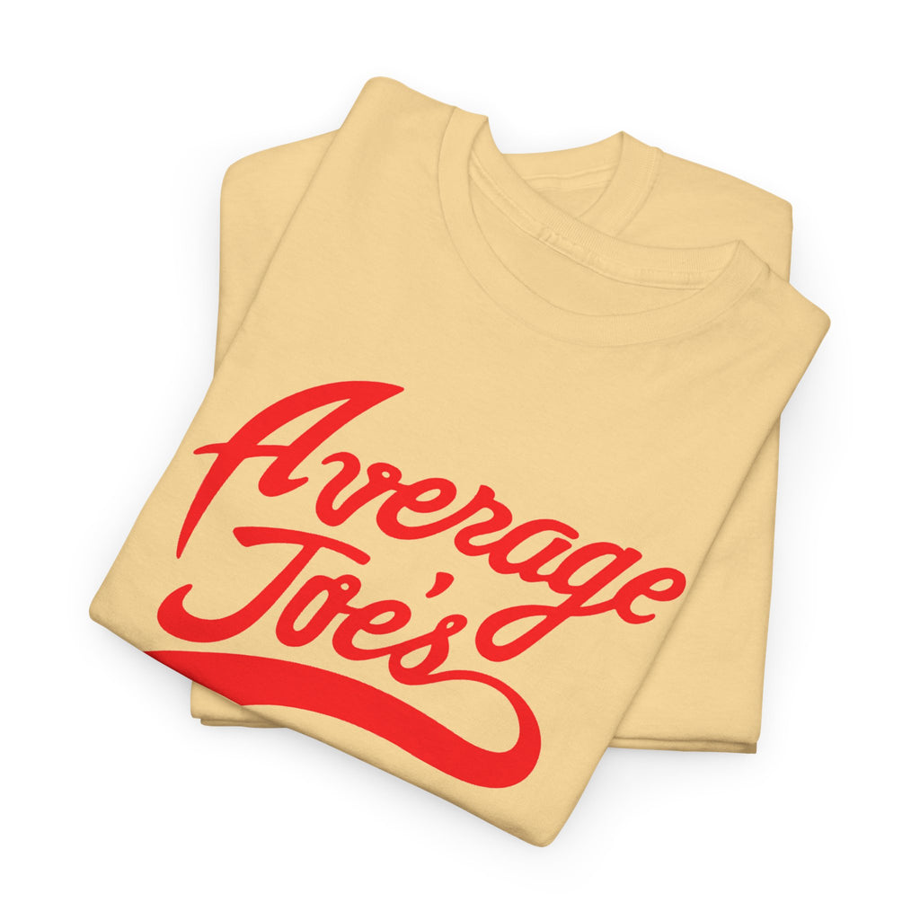 Average Joe's Graphic Tee — Retro Script White T-Shirt