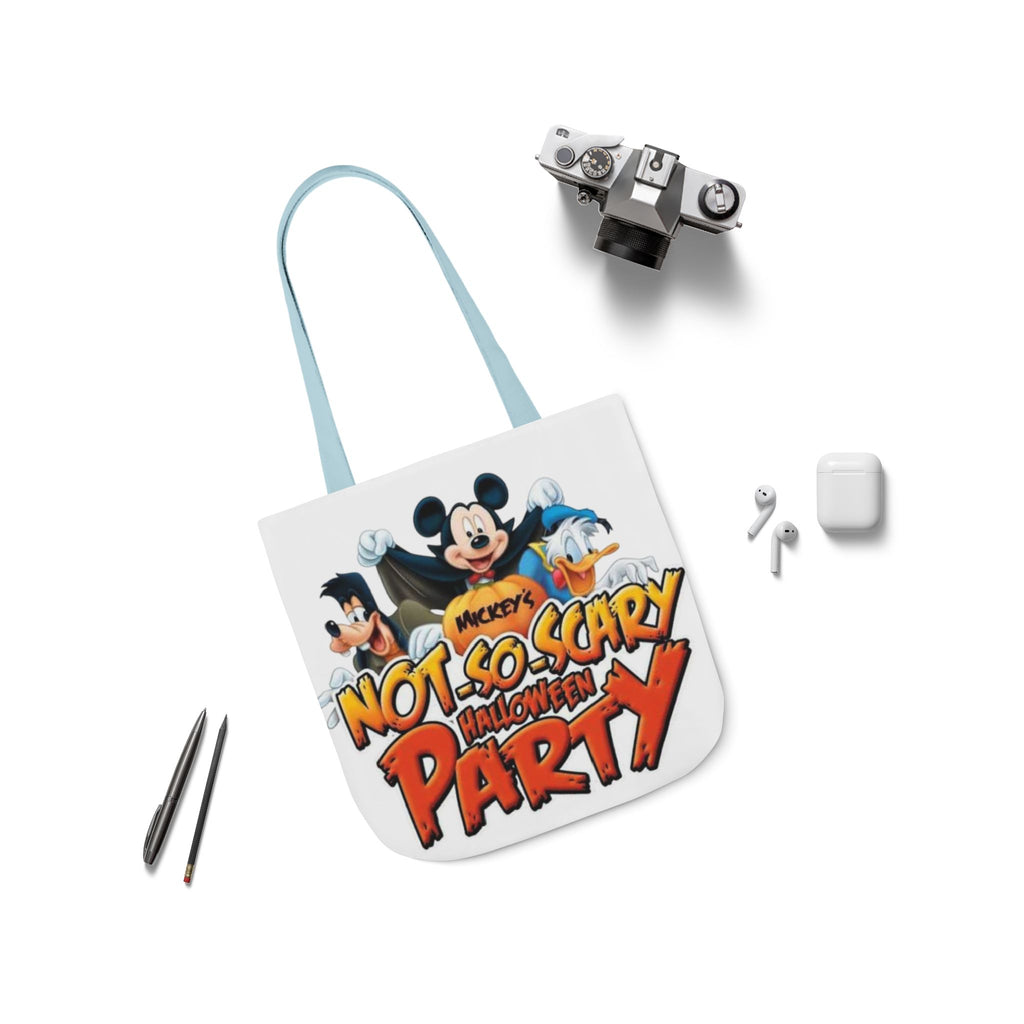Halloween Party Canvas Tote Bag — "Not-So-Scary Halloween Party" Graphic