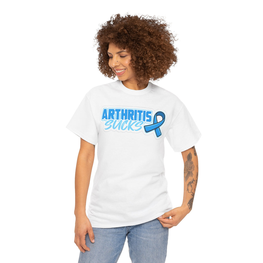 Arthritis Sucks T-Shirt with Awareness Ribbon — Arthritis Support Tee