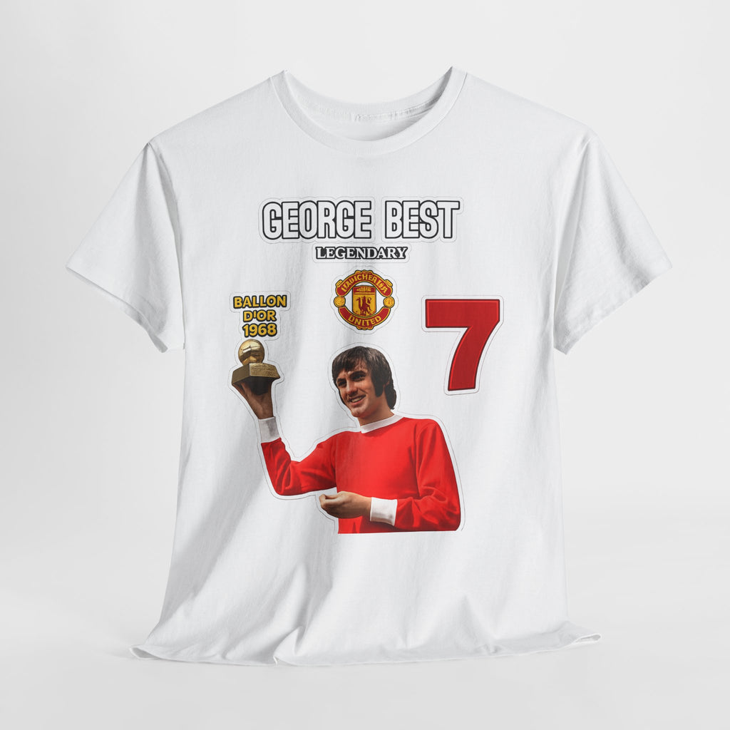 George Best Manchester United #7 Vintage Soccer T-Shirt – Ballon d'Or Tribute