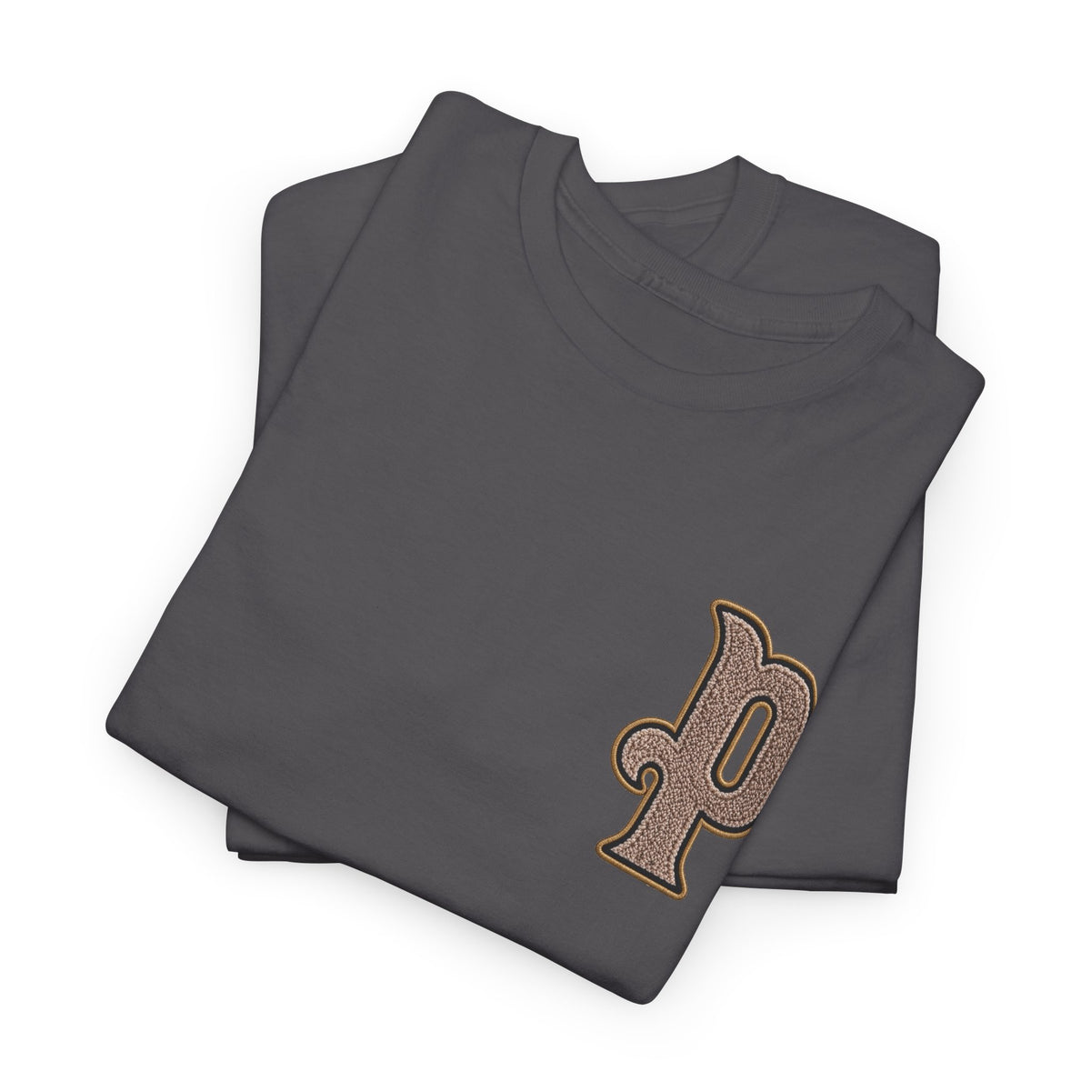 Retro 'p' Pep Inspired Manchester City Cotton Tee — Vintage Brown Monogram T-Shirt