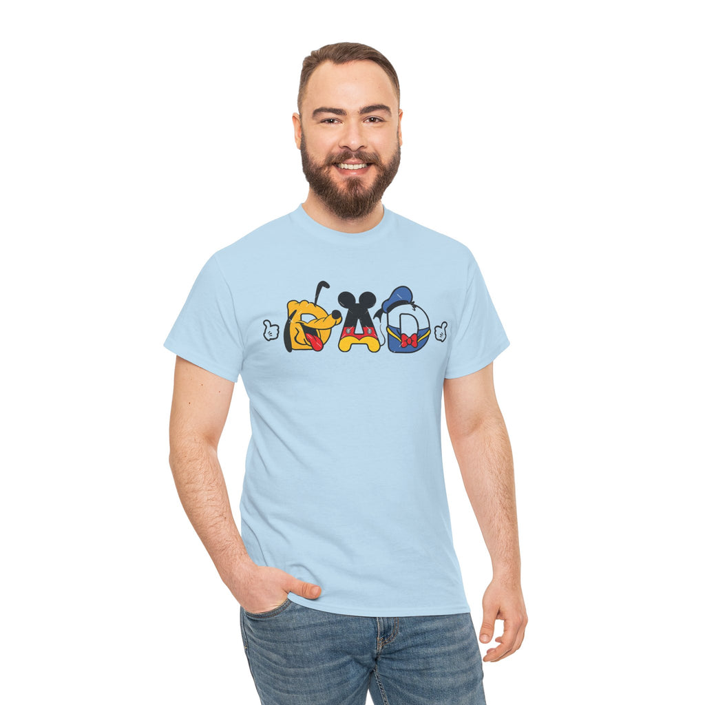 Disney Dad Character Graphic Tee — Playful Colorful Character Icons T-Shirt