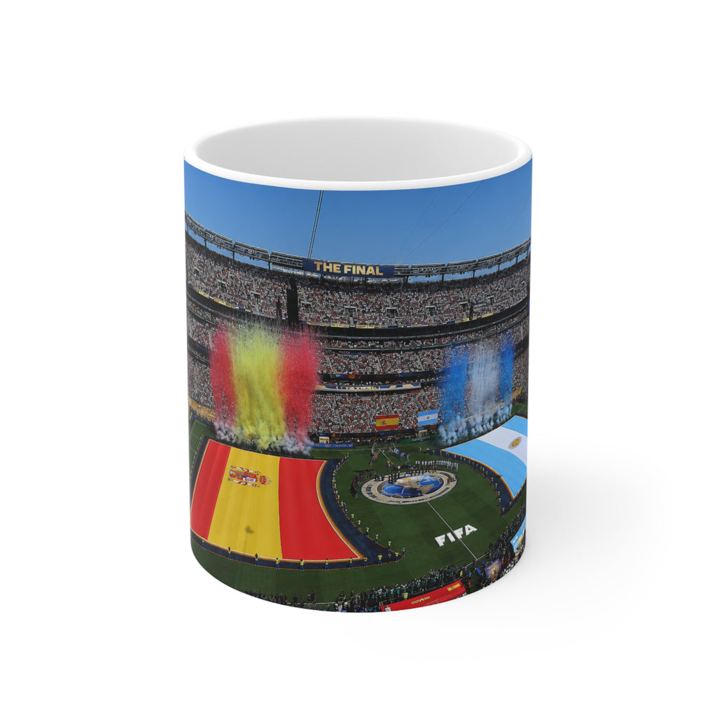 World Cup Final 2026 Stadium Ceramic Mug — National Flag Kickoff Design (11oz & 15oz)